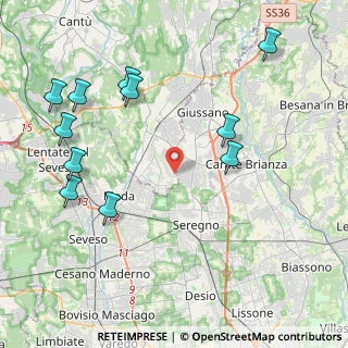 Mappa Via Gioacchino Rossini, 22066 Mariano Comense CO, Italia (4.91909)