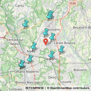 Mappa Via Gioacchino Rossini, 22066 Mariano Comense CO, Italia (3.98818)