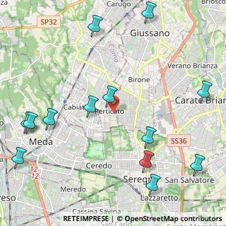 Mappa Via Gioacchino Rossini, 22066 Mariano Comense CO, Italia (2.91)