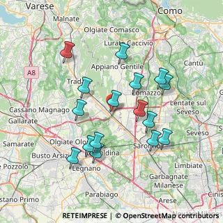 Mappa Via Sturzo Don, 22076 Mozzate CO, Italia (7.0075)