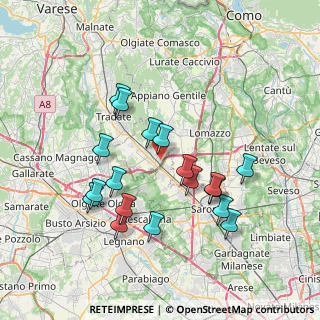 Mappa Via Sturzo Don, 22076 Mozzate CO, Italia (7.05833)