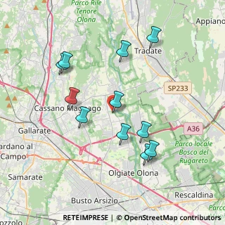 Mappa Via Giacomo Matteotti, 21054 Fagnano Olona VA, Italia (3.69182)