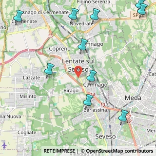 Mappa Via Appennini, 20823 Lentate sul Seveso MB, Italia (3.04364)