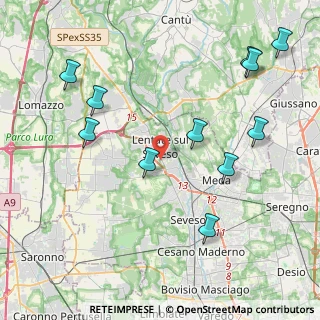 Mappa Via Appennini, 20823 Lentate sul Seveso MB, Italia (4.74545)