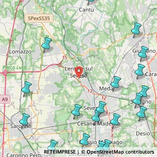 Mappa Via Appennini, 20823 Lentate sul Seveso MB, Italia (6.918)