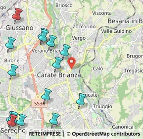 Mappa Viale Trento e Trieste, 20841 Carate Brianza MB, Italia (2.96)