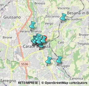 Mappa Viale Trento e Trieste, 20841 Carate Brianza MB, Italia (1.06938)