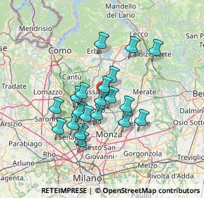 Mappa Viale Trento e Trieste, 20841 Carate Brianza MB, Italia (11.1655)