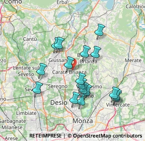 Mappa Viale Trento e Trieste, 20841 Carate Brianza MB, Italia (6.86353)