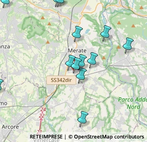 Mappa Via dell'Industria, 23875 Osnago LC, Italia (4.92133)