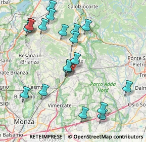 Mappa Via dell'Industria, 23875 Osnago LC, Italia (8.6205)