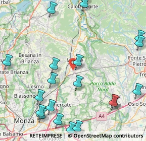 Mappa Via dell'Industria, 23875 Osnago LC, Italia (11.202)