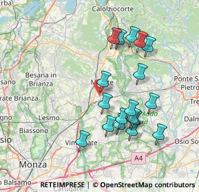 Mappa Via dell'Industria, 23875 Osnago LC, Italia (7.13167)