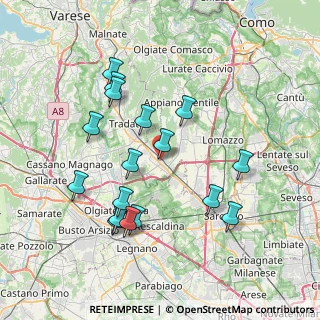 Mappa Via Giovanni Falcone, 22076 Mozzate CO, Italia (7.46647)