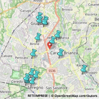 Mappa Via Giuseppe Parini, 20843 Verano Brianza MB, Italia (2.322)