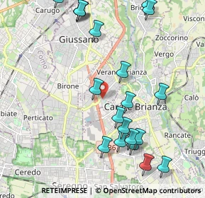 Mappa Via Giuseppe Parini, 20843 Verano Brianza MB, Italia (2.373)
