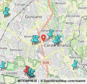 Mappa Via Giuseppe Parini, 20843 Verano Brianza MB, Italia (2.73929)