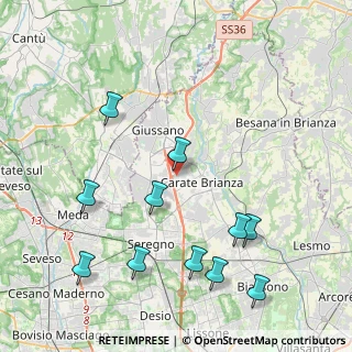Mappa Via Dante Alighieri, 20843 Verano Brianza MB, Italia (4.74909)