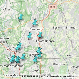 Mappa Via Dante Alighieri, 20843 Verano Brianza MB, Italia (5.165)
