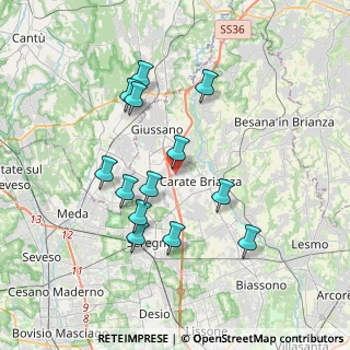 Mappa Via Giuseppe Parini, 20843 Verano Brianza MB, Italia (3.44077)