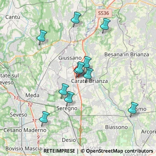 Mappa Via Giuseppe Parini, 20843 Verano Brianza MB, Italia (3.55273)