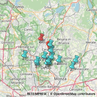 Mappa Via Dante Alighieri, 20843 Verano Brianza MB, Italia (6.40357)