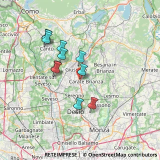 Mappa Via Giuseppe Parini, 20843 Verano Brianza MB, Italia (6.63182)