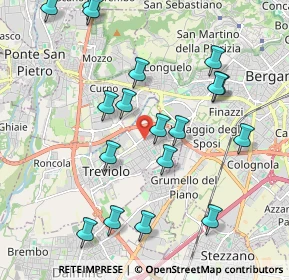 Mappa Via Architetto G. Broglio, 24048 Treviolo BG, Italia (2.16611)