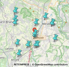 Mappa Via Alessandro Volta, 23871 Lomagna LC, Italia (3.89533)