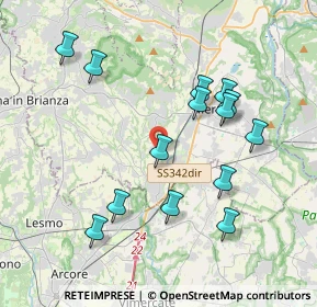 Mappa Via A. Volta, 23871 Lomagna LC, Italia (3.86643)