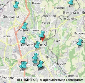 Mappa Via Leonardo Da Vinci, 20841 Carate Brianza MB, Italia (2.49143)