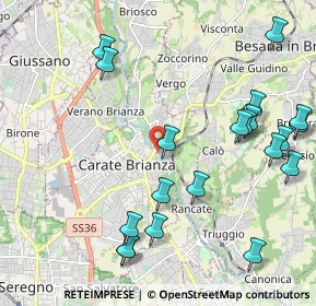 Mappa Via Leonardo Da Vinci, 20841 Carate Brianza MB, Italia (2.4875)