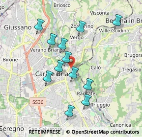 Mappa Via Leonardo Da Vinci, 20841 Carate Brianza MB, Italia (1.72667)