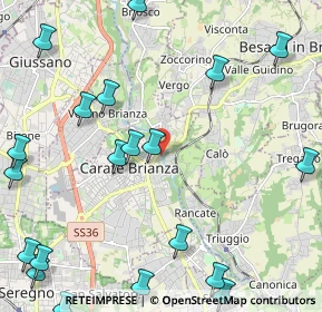 Mappa Via Leonardo Da Vinci, 20841 Carate Brianza MB, Italia (3.0475)