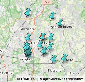 Mappa Via Leonardo Da Vinci, 20841 Carate Brianza MB, Italia (3.45)