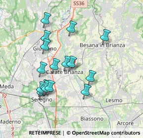 Mappa Via Leonardo Da Vinci, 20841 Carate Brianza MB, Italia (3.46875)