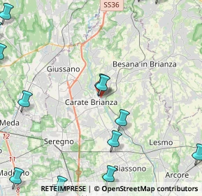 Mappa Via Leonardo Da Vinci, 20841 Carate Brianza MB, Italia (6.49714)