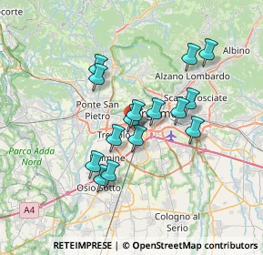 Mappa Strada Alla Trucca, 24127 Bergamo BG (5.74267)