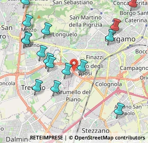 Mappa Strada Alla Trucca, 24048 Treviolo BG, Italia (2.38688)