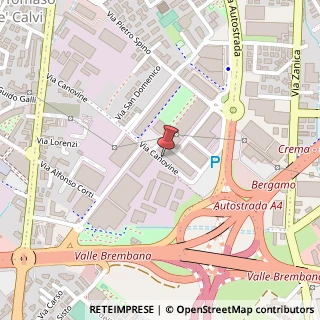 Mappa Via delle Canovine, 52, 24126 Bergamo, Bergamo (Lombardia)