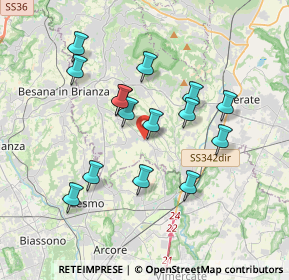 Mappa Via Dante Alighieri, 23880 Casatenovo LC, Italia (3.24667)