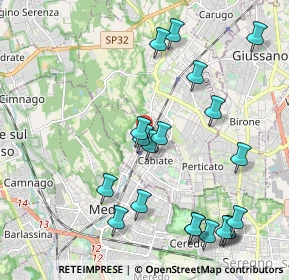 Mappa Via Trento, 22060 Cabiate CO, Italia (2.3395)