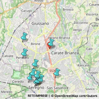 Mappa Via Francesco Petrarca, 20843 Verano Brianza MB, Italia (2.68333)