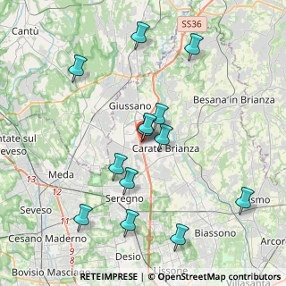 Mappa Via Francesco Petrarca, 20843 Verano Brianza MB, Italia (3.96846)