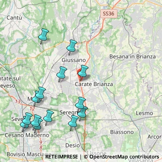 Mappa Via Francesco Petrarca, 20843 Verano Brianza MB, Italia (5.11714)