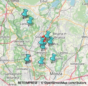 Mappa Via Francesco Petrarca, 20843 Verano Brianza MB, Italia (6.69818)