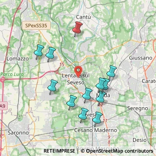 Mappa Piazza S. Vito, 20823 Lentate sul Seveso MB, Italia (3.93417)