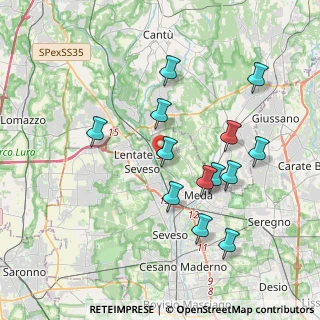 Mappa 20823 Seveso MB, Italia (3.73385)
