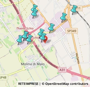 Mappa Via dell' Astronautica, 36016 Thiene VI, Italia (0.91545)