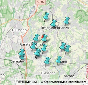 Mappa Via Cardinale Federico Borromeo, 20842 Besana in Brianza MB, Italia (3.40667)